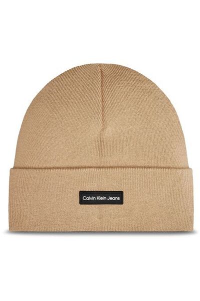 Calvin Klein Herren-Baskenmütze INST PATCH Patch – Beige-Design
