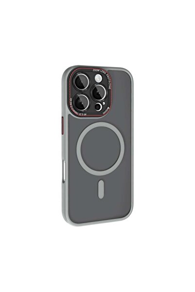 Brabus İphone 16 Pro Uyumlu Kamera Lens Hoparlör Korumalı Magsafe Transparan ...