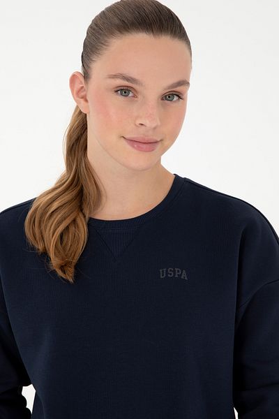 U.S. Polo Assn. Women's Navy Blue Basic Crew Neck Sweatshirt 50297296 -Vr033