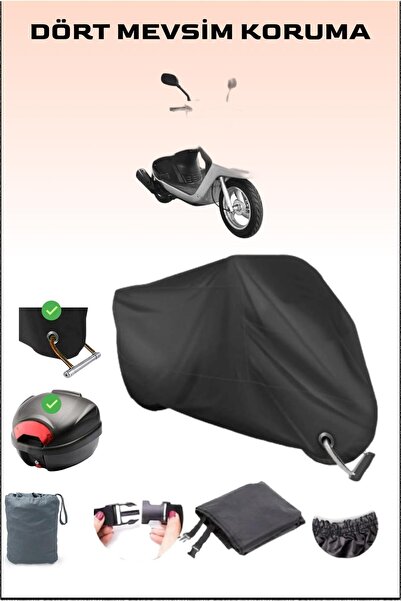 Breen Black Yu-Ki Tb100T3E Back Bag and Lock Compatible Motorcycle Tarpaulin ...
