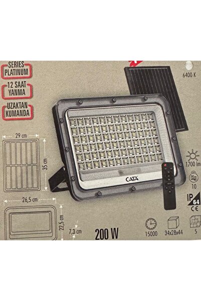 Cata CT-4649 200W SOLAR PROJEKTÖR