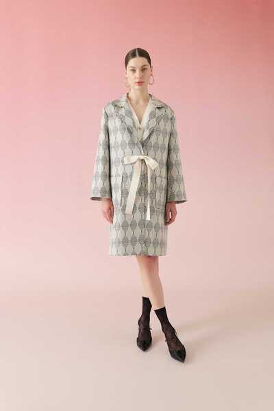 Roman Bağlama Detaylı İki Cepli Uzun Kap Standart Renk Y2416308_089