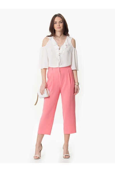 Roman Kısa Paça Pantolon Pembe Y1612023_038