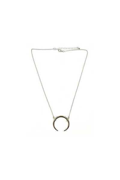 Roman Ay Şekilli Kolye Standart Renk Y1989129_089