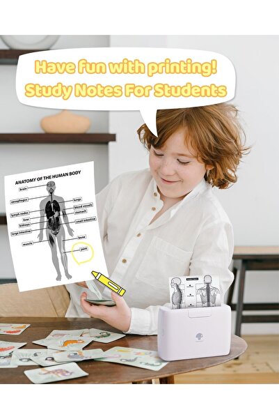 Phomemo M04S Mini Taşınabilir Akıllı Cep Sticker Fotoğraf Yazıcı, Yapay Zeka Destekli Uygulama