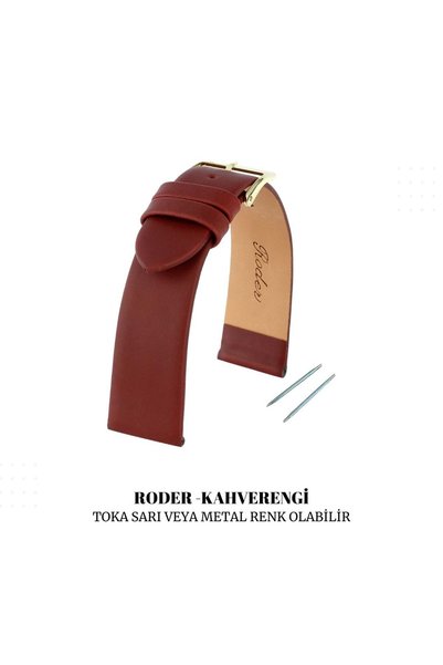 RODER حزام من الجلد الطبيعي R4146 - أحمر داكن - حزام بديل متوافق مع النمط وتصميم أنيق مقاس 14 مم - للجنسين