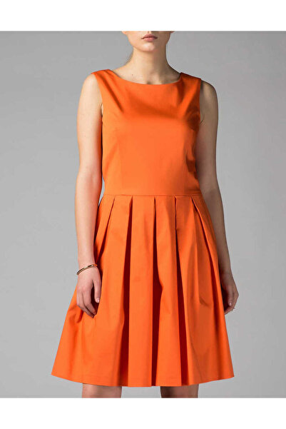 Roman Sırt Dekolteli Mini Elbise Oranj Y1411307_011