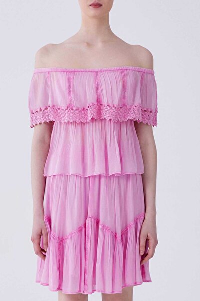 Roman Madonna Yaka Dantel Detaylı Bluz Standart Renk Y2169188_089