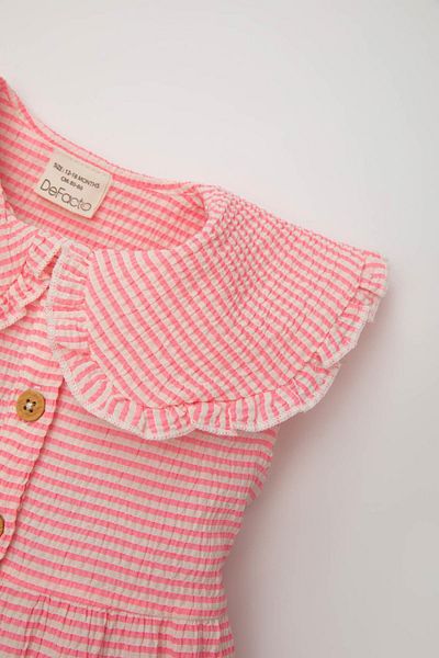 DeFacto Ärmelloses Kleid aus Popeline für Babymädchen mit Streifen - C7245A524SM