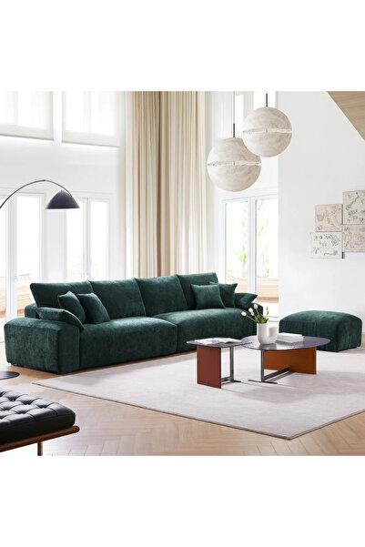 SCY Lacuna 4 Kişilik Modern Salon Dörtlü Koltuğu Özel Tasarım Dekoratif Oturma Odası Kanepesi