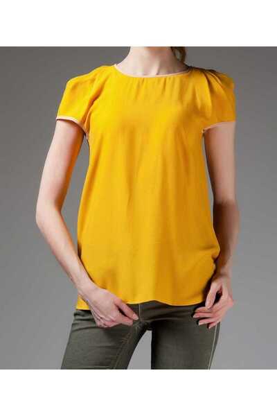 Roman Kısa Kollu Safran Bluz Safran K1523008_041
