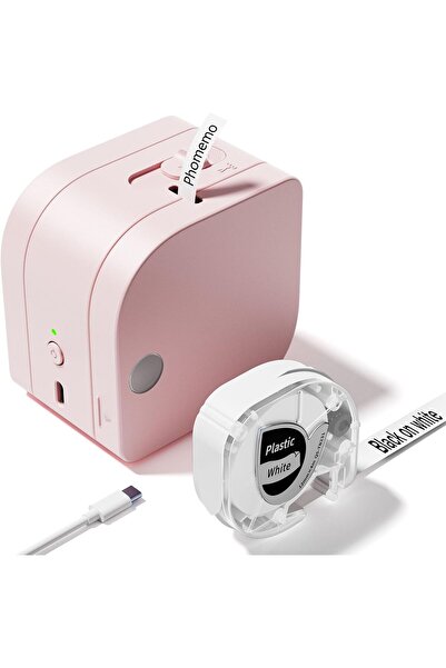 Phomemo P12 Pro Pembe, Kablosuz Etiket Makinesi - Usb Şarjlı - Etiket Ve Saten Kurdele Makinesi
