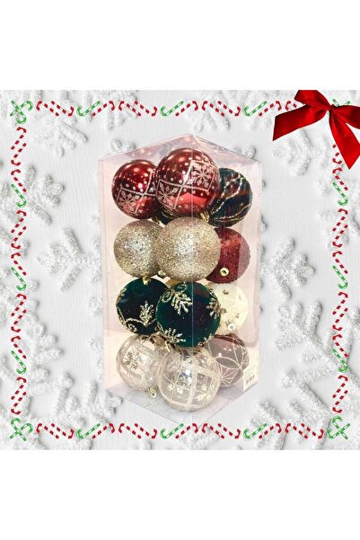 parti sürprizi Ornament de minge de pin de lux cu model catifea pentru petrec...