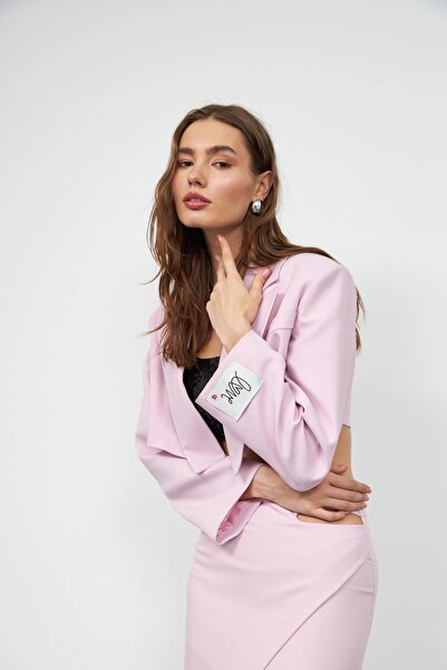 NOK İSTANBUL Forever Icon Crop Ceket Lila