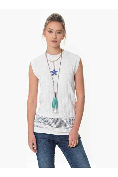 Roman Bel Detaylı Triko Beyaz Y1672015_002