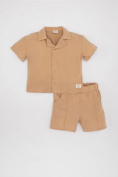 DeFacto Baby Boy 2 Stück Set Musselin Kurzarm Shirt Shorts C3438a524sm