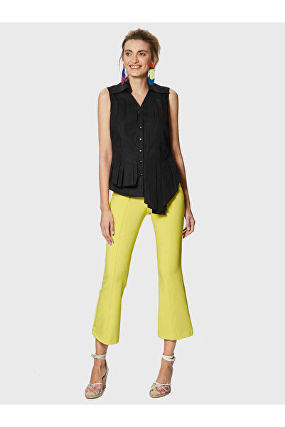 Roman Geniş Paça Kadın Pantolon Küf Sarısı Y9912030_262