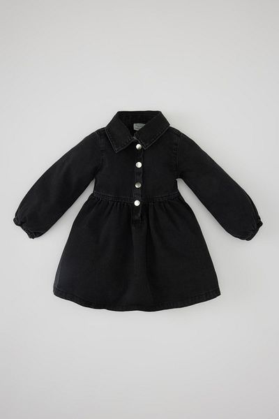 DeFacto Baby Girl Long Sleeve Jean Dress B8178a524sp