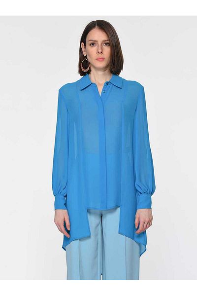 Roman Asymmetrical Detailed Tunic Turquoise Y1913301_029