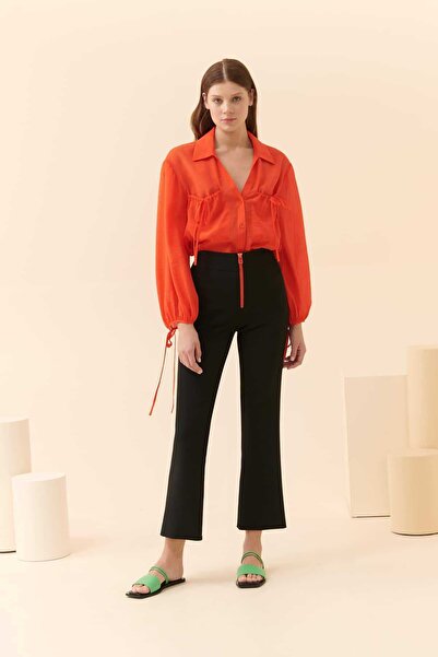 Roman Fermuar Detaylı Pantolon Siyah Y2312104_001