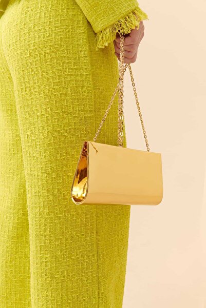 Roman Gold Clutch Çanta Gold Y2381309_076