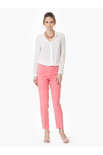 Roman Yüksek Bel Kadın Pantolon Pembe Y1612022_038