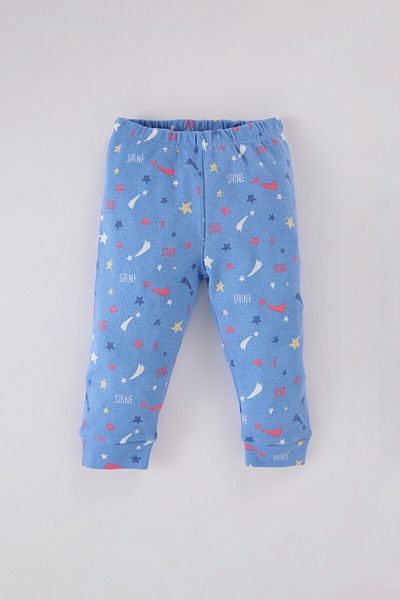 DeFacto Baby-Mädchen-Pyjama-Set mit Sternenmuster – lange Ärmel, elastische Taille, lange Unterseite D8646A524AU