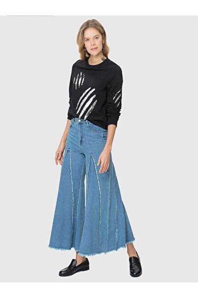 Roman Bol Paça Jean Kadın Pantolon Standart Renk K1853103_089