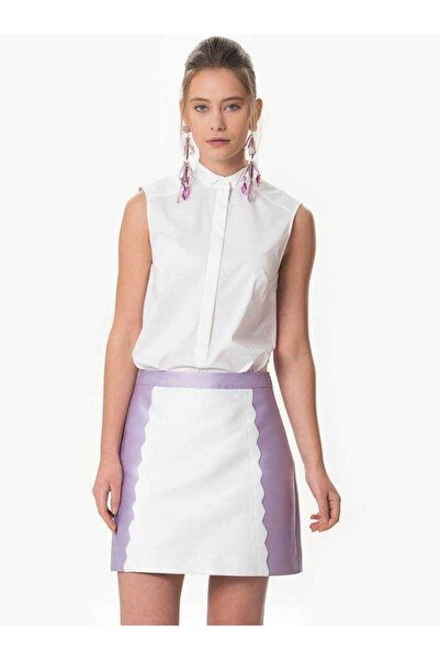 Roman Ön Detaylı Etek Lila Y1615049_017