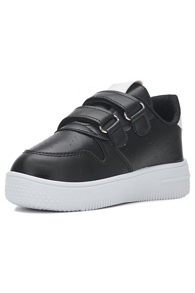 İmerShoes Pantofi sport pentru fete și băieți de zi cu zi Pantofi sport alb negru Velcro Benzi duble Confortabile Ușoare Zl001