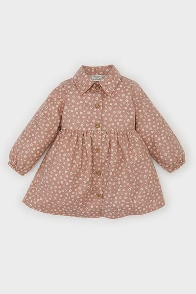 DeFacto Rochie de flanel cu mânecă lungă cu flori pentru fetiță D5636A524WN