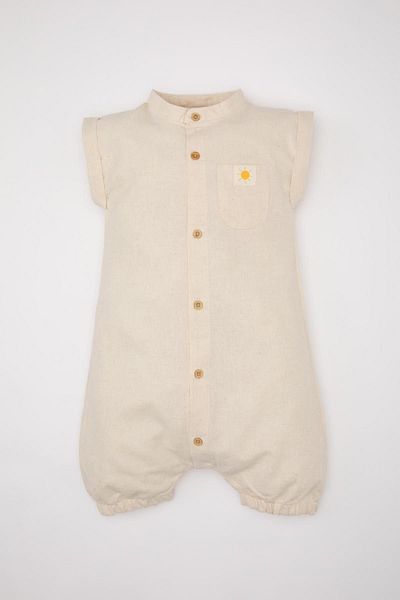 DeFacto Ärmelloser Overall aus Leinen für Neugeborene Jungen - C5183a524sm