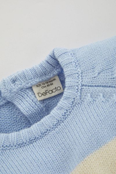 DeFacto Baby Boy Crew Neck Color Block Sweater A3850A523Au