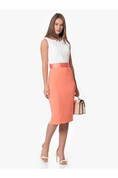 Roman Beli Saten Beyaz Elbise Y.Ağzı Y1611040_031