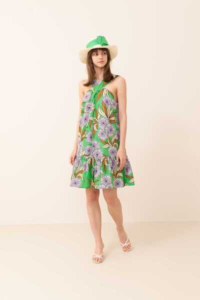 Roman Kolsuz Mini Elbise Standart Renk Y2311081_089