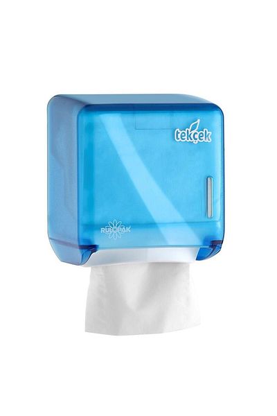 Rulopak Tekçek Minituet Paper Dispenser Transparent Blue
