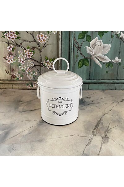 LUCKYHOMES Galvaniz Kürekli Deterjanlık 2 Kg Paslanmaz Deterjan Kutusu Laundry Kürekli Deterjan Saklama