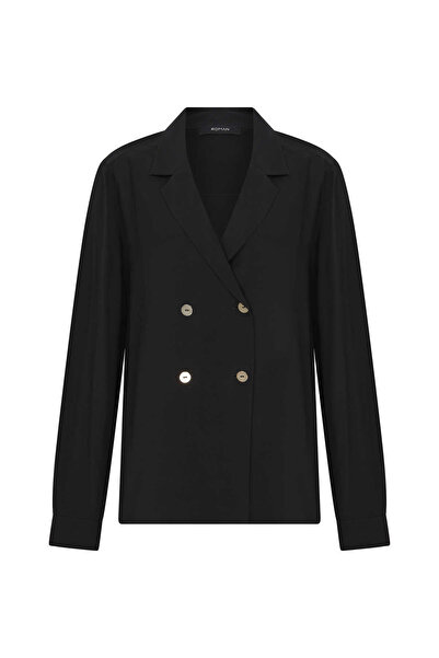 Roman Double Breasted Women's Shirt Black K2313518_001