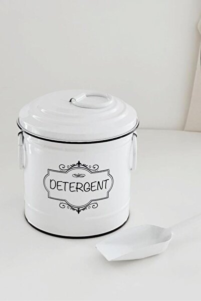 LUCKYHOMES Galvaniz Kürekli Deterjanlık 2 Kg Paslanmaz Deterjan Kutusu Laundry Kürekli Deterjan Saklama