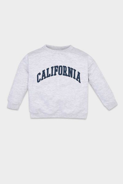 DeFacto Baby Boy Gray Crew Neck Letter Printed Sweatshirt D0698A524Au