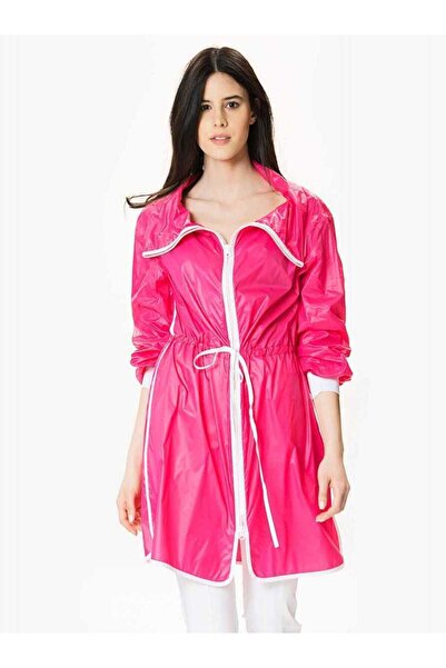 Roman Bel Lastikli Yağmurluk Fuşya Y9918001_003