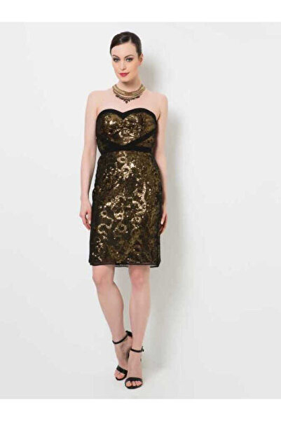 Roman Straplez Elbise Gold Y1511021_076
