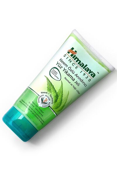 Himalaya Since 1930 جل غسول الوجه المنقي، النيم والكركم، خالي من البارابين، للبشرة العادية والدهنية، 150 مل