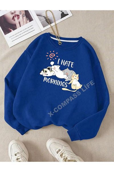 x-compass life Pulover Swit Color pentru femei/fete - decolteu, imprimeuri pentru dormit
