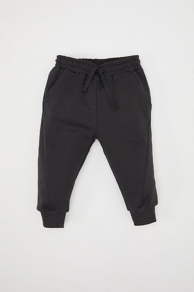 DeFacto 2-Piece Set for Baby Boy - Crew Neck Stripe Sweatshirt and Elastic Sweatpants
