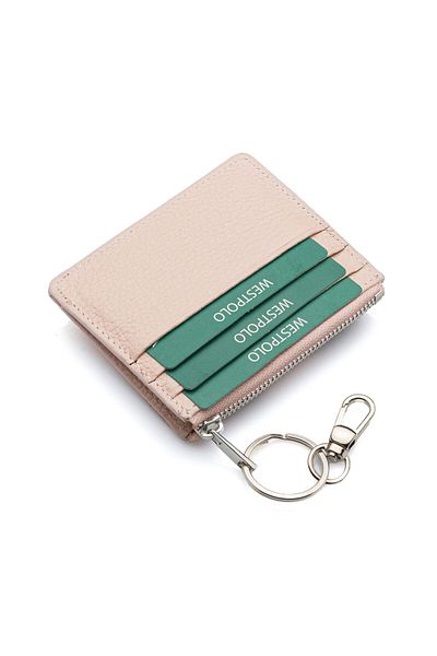 Westpolo Suport pentru carduri unisex din piele naturală - cu cheie, mulți suporturi pentru carduri TRY114