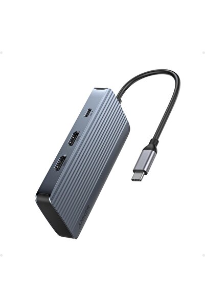 Anker Usb-c Hub (7-İN-1, DUAL DİSPLAY) Gri - A8374