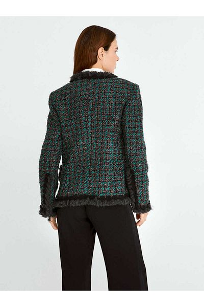 Roman Colorful Women's Jacket with Pocket Detail and Tassels Standard Color K1916011_089