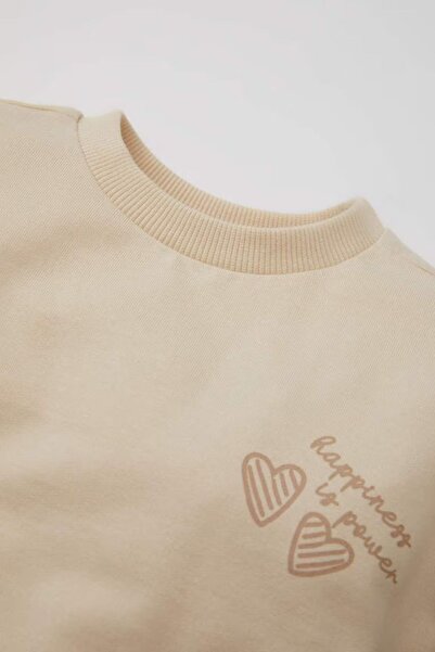 DeFacto Baby Girl 2 Piece Set Printed Sweatshirt Jogger Sweatpants D0814A524Au