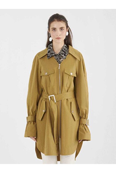 Roman Kemerli Trençkot Haki Y9918003_023